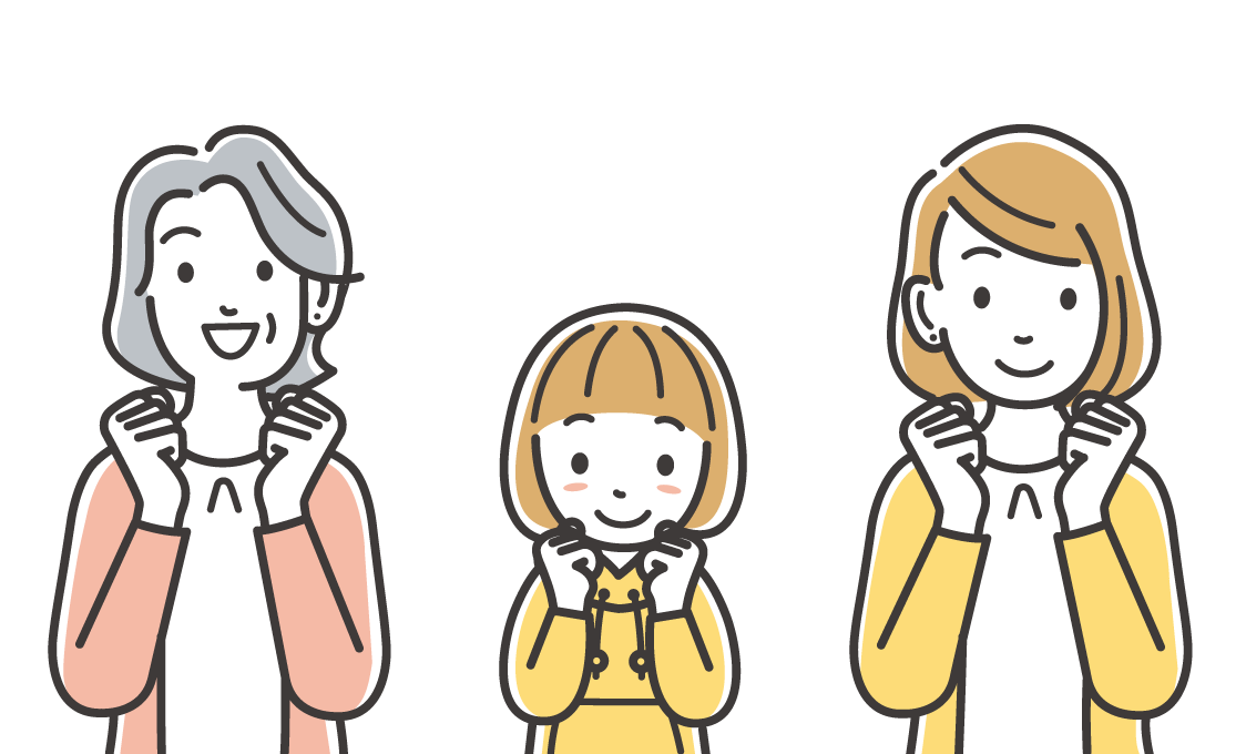 年代別女性のイラスト